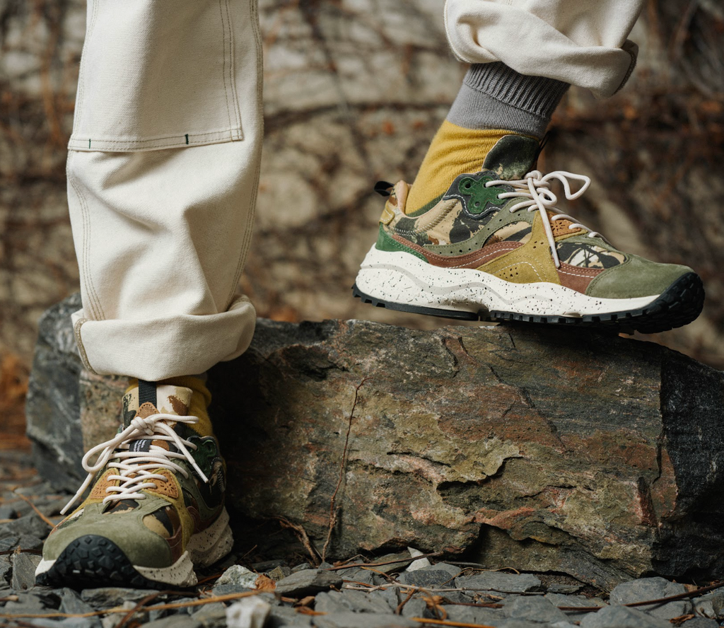 Flower Mountain Wave Man Suede/Canvas Sneaker