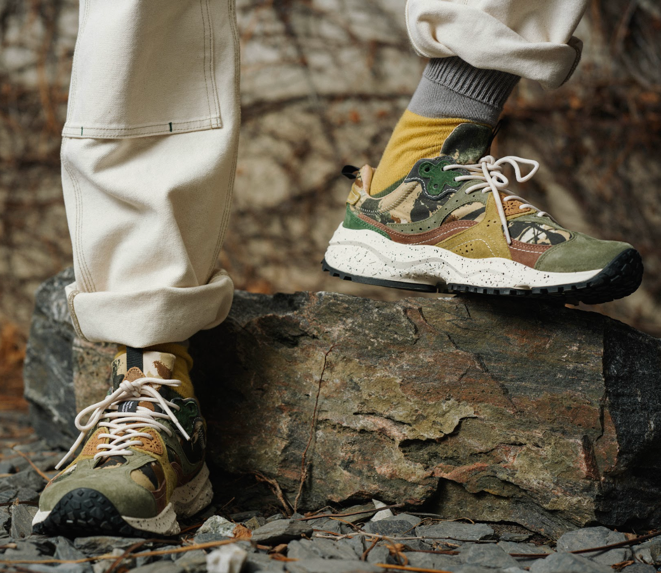 Flower Mountain Wave Man Suede/Canvas Sneaker