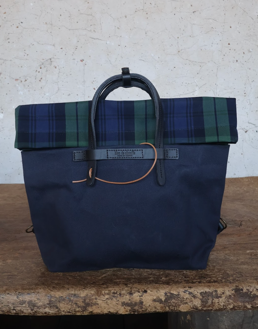 Bleu De Chauffe Woody Tartan Business Bag