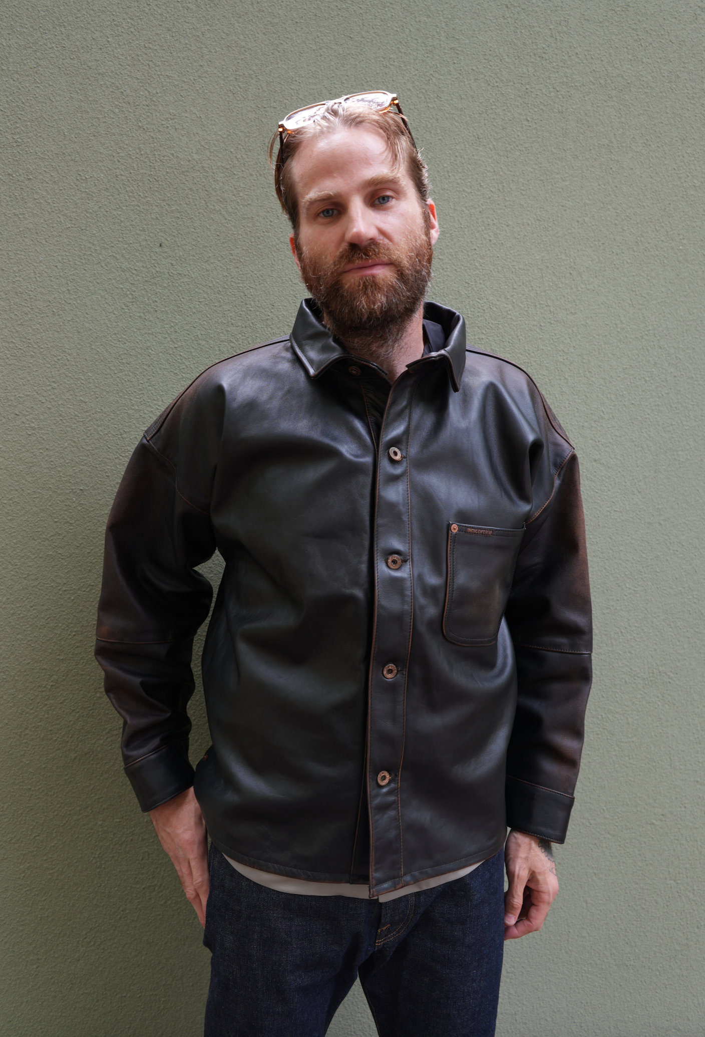 Indigofera Caleb Leather Jacket