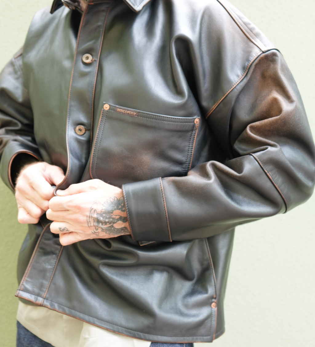 Indigofera Caleb Leather Jacket