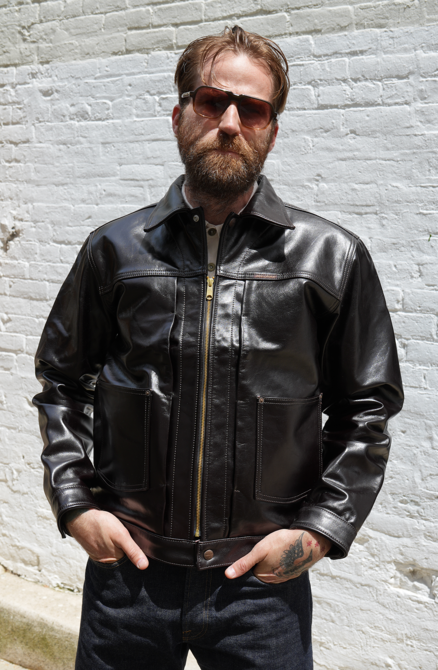Indigofera Wibaux Leather Jacket