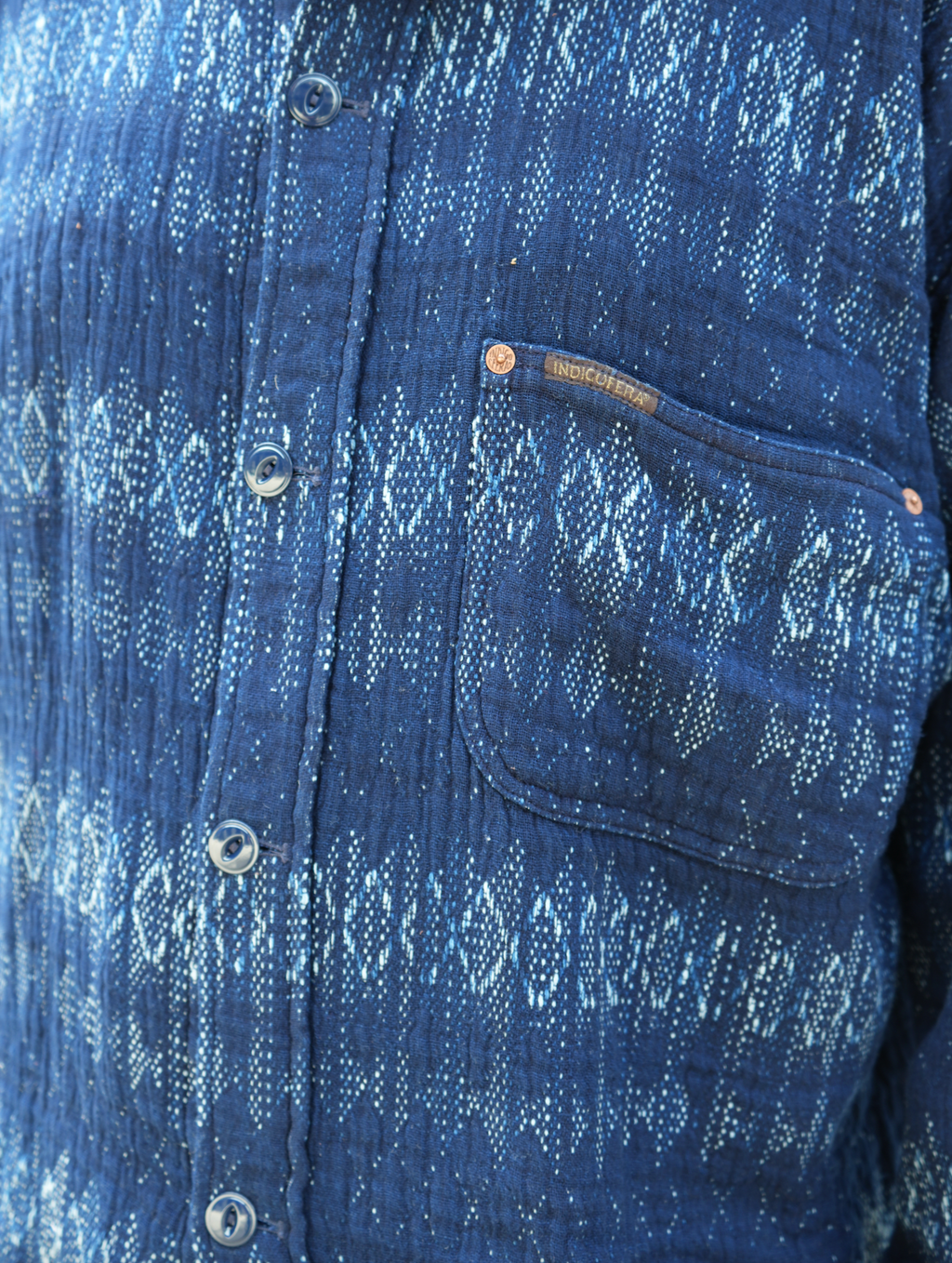 Indigofera Caleb Sashiko Check Shirt
