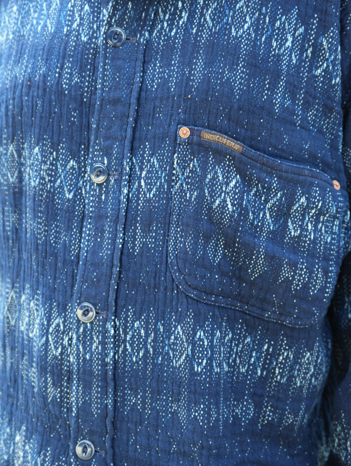 Indigofera Caleb Sashiko Check Shirt