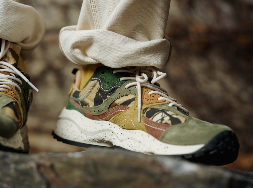 Flower Mountain Wave Man Suede/Canvas Sneaker