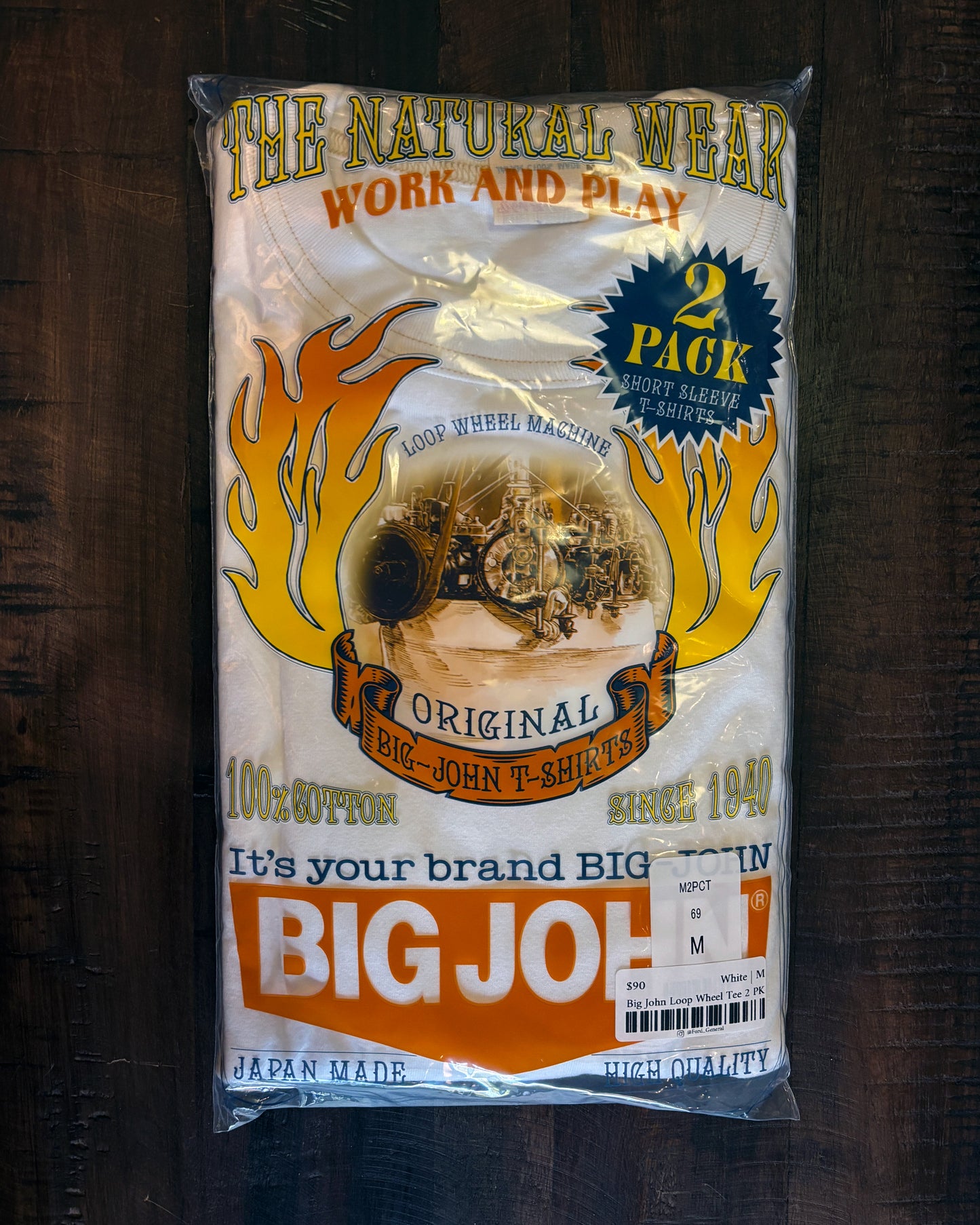 Big John Loop Wheel Tee 2 PK