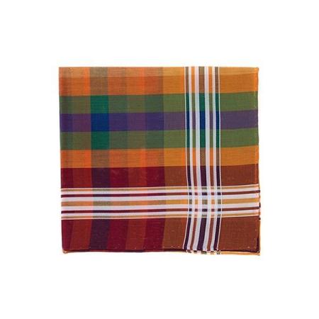 Madras Rouge Pocket Square