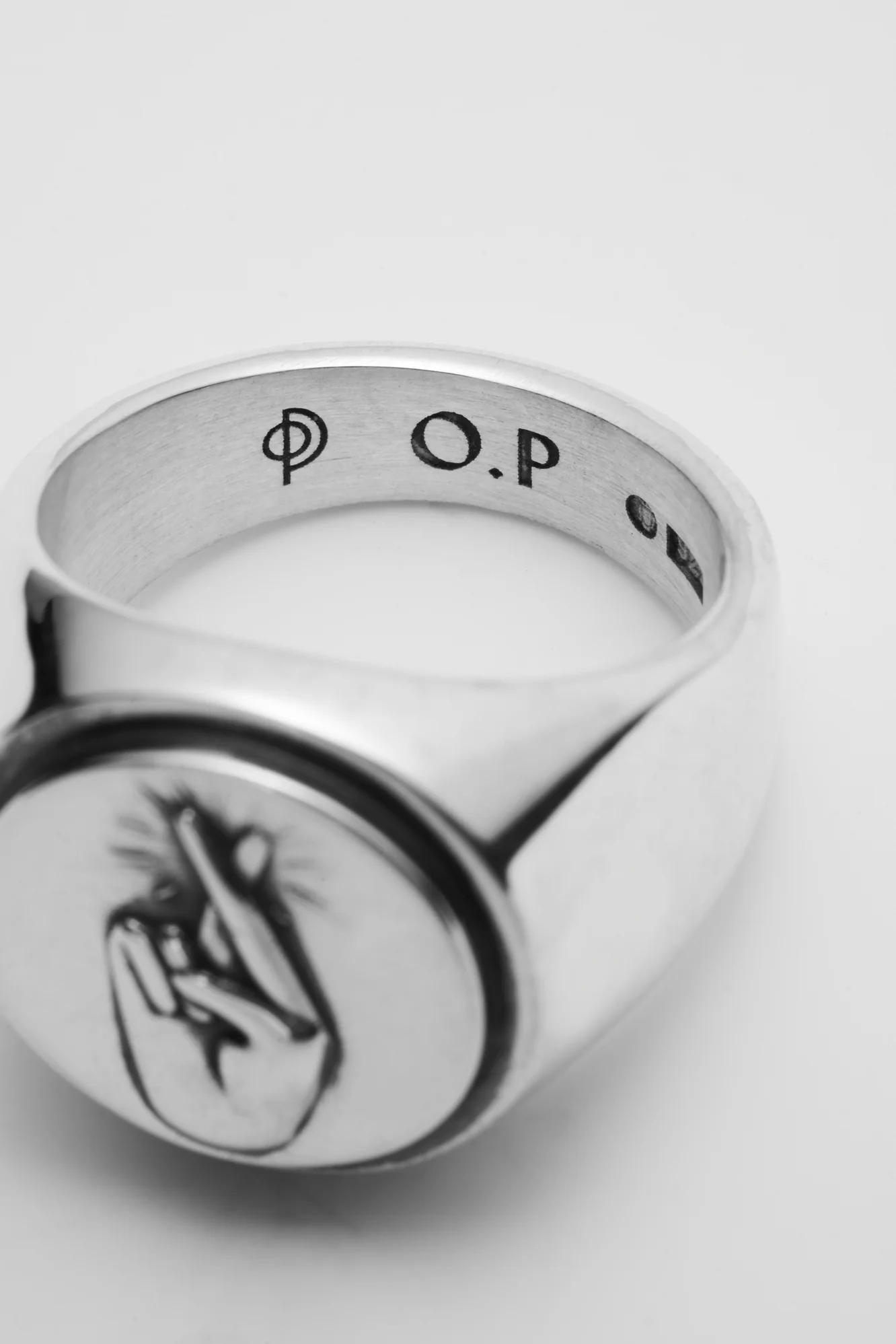 Fingers Crossed Signet Ring