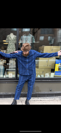 Indigo Plaid, XS, Indigo