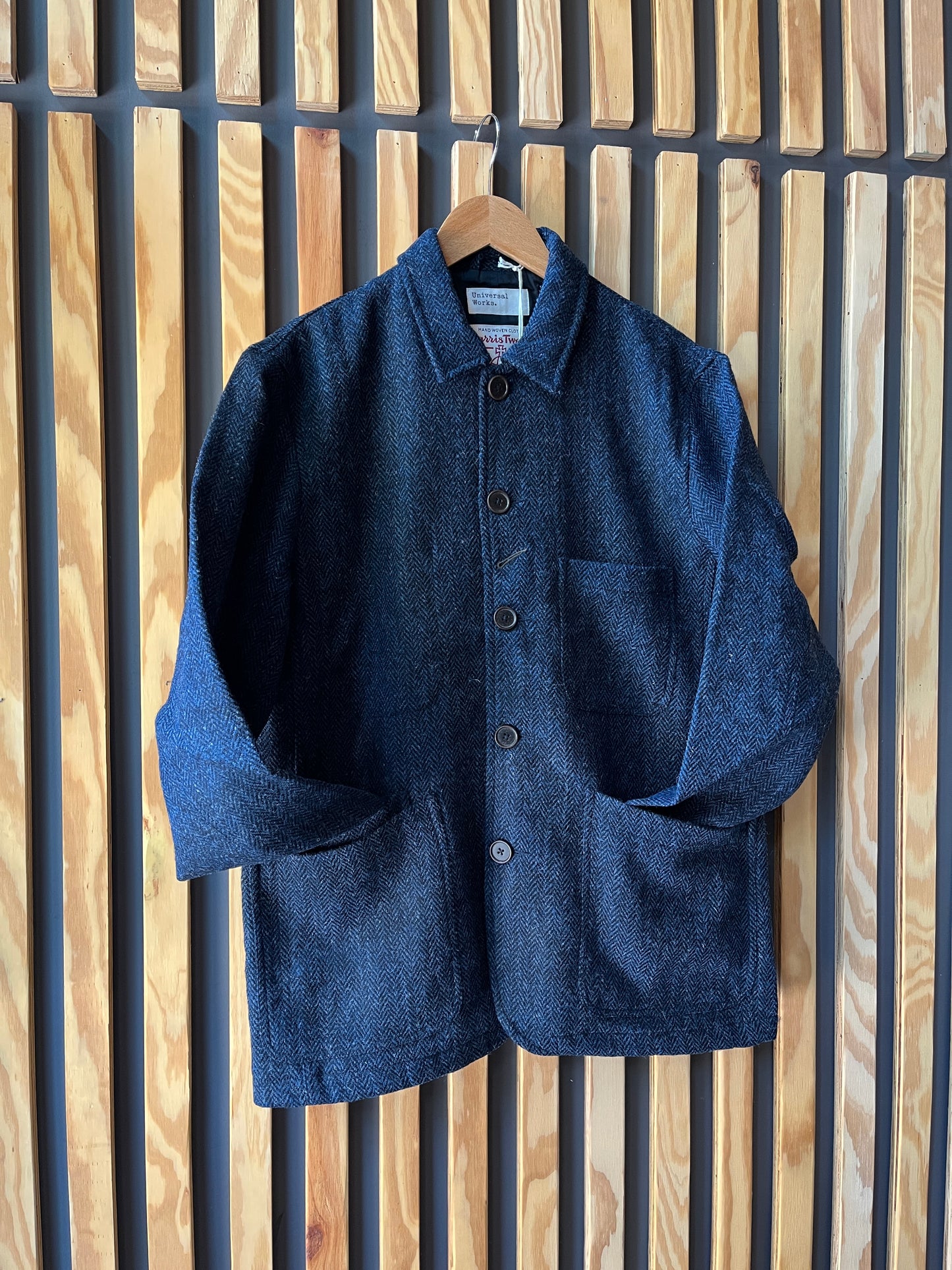 Navy Herringbone, Harris Tweed, XS