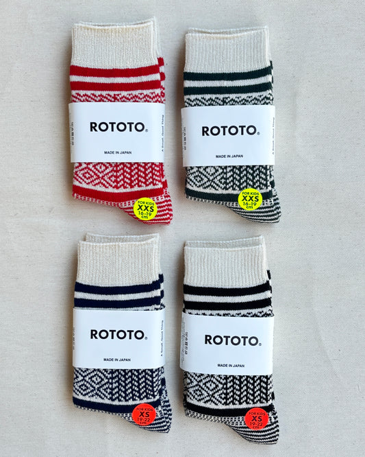 Rototo Kids Multi Jacquard Socks