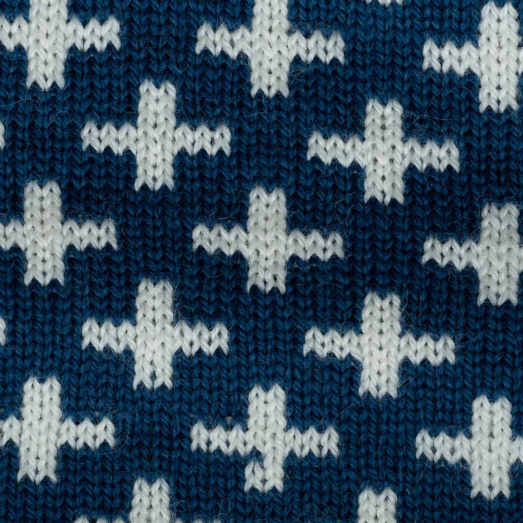 Star Cowl Dark Blue + White