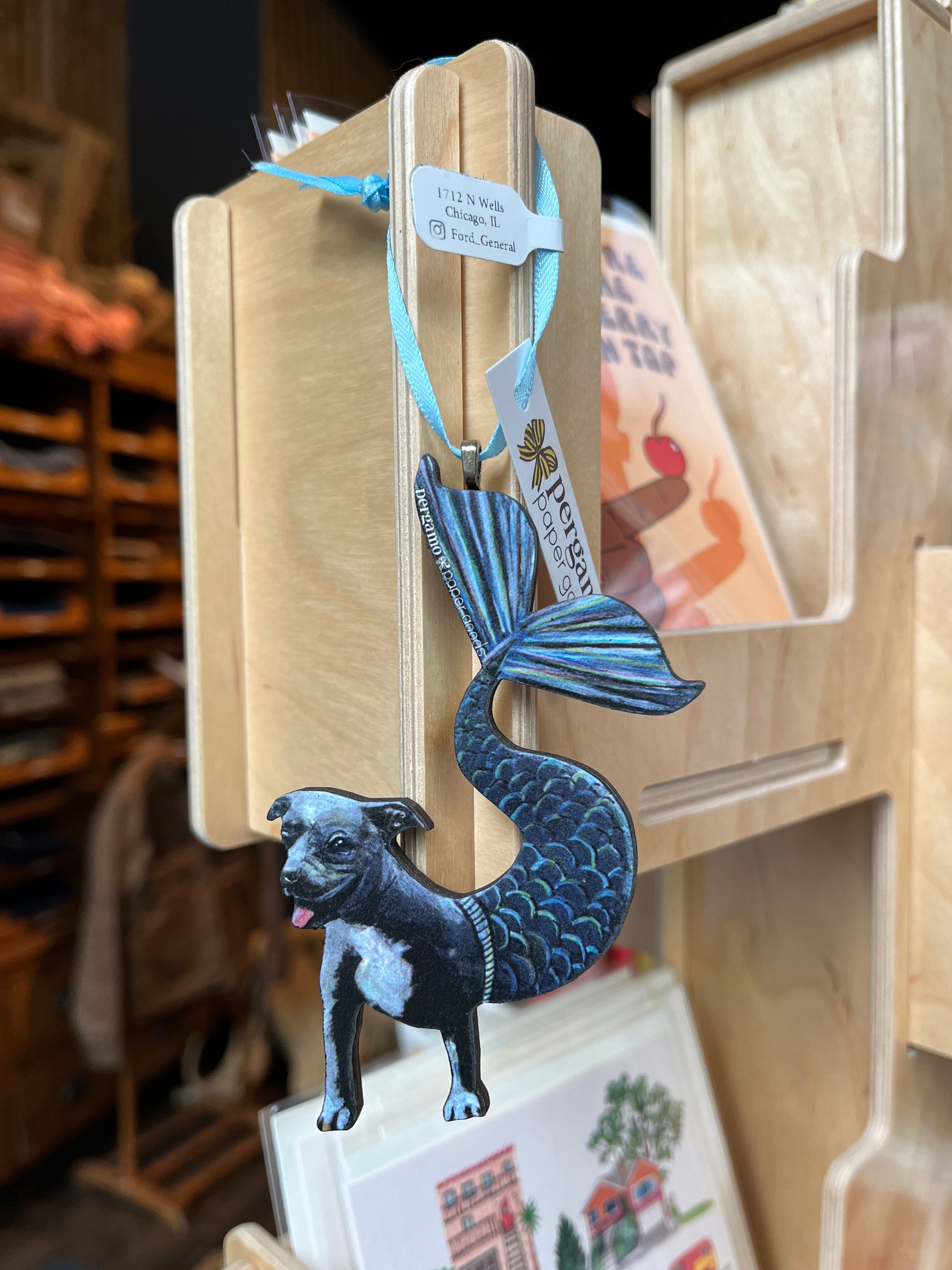 Pitbull Mermaid Ornament