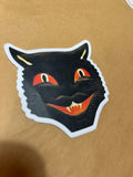 Black Cat Face Sticker