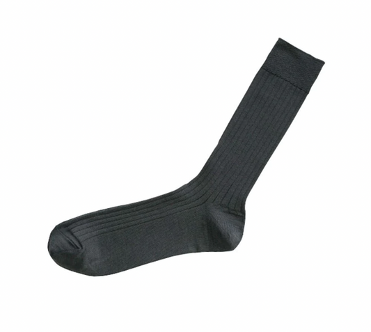Silk Cotton Ribbed Socks