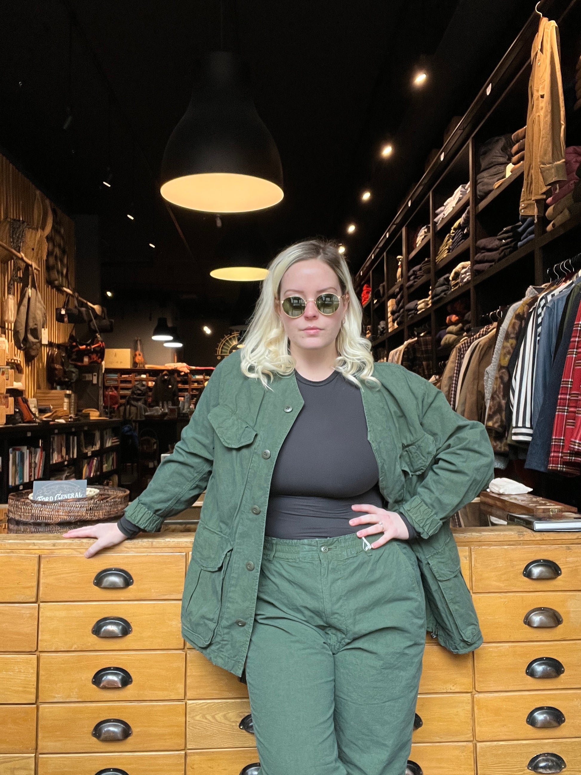 Collarless Fatigue Jacket
