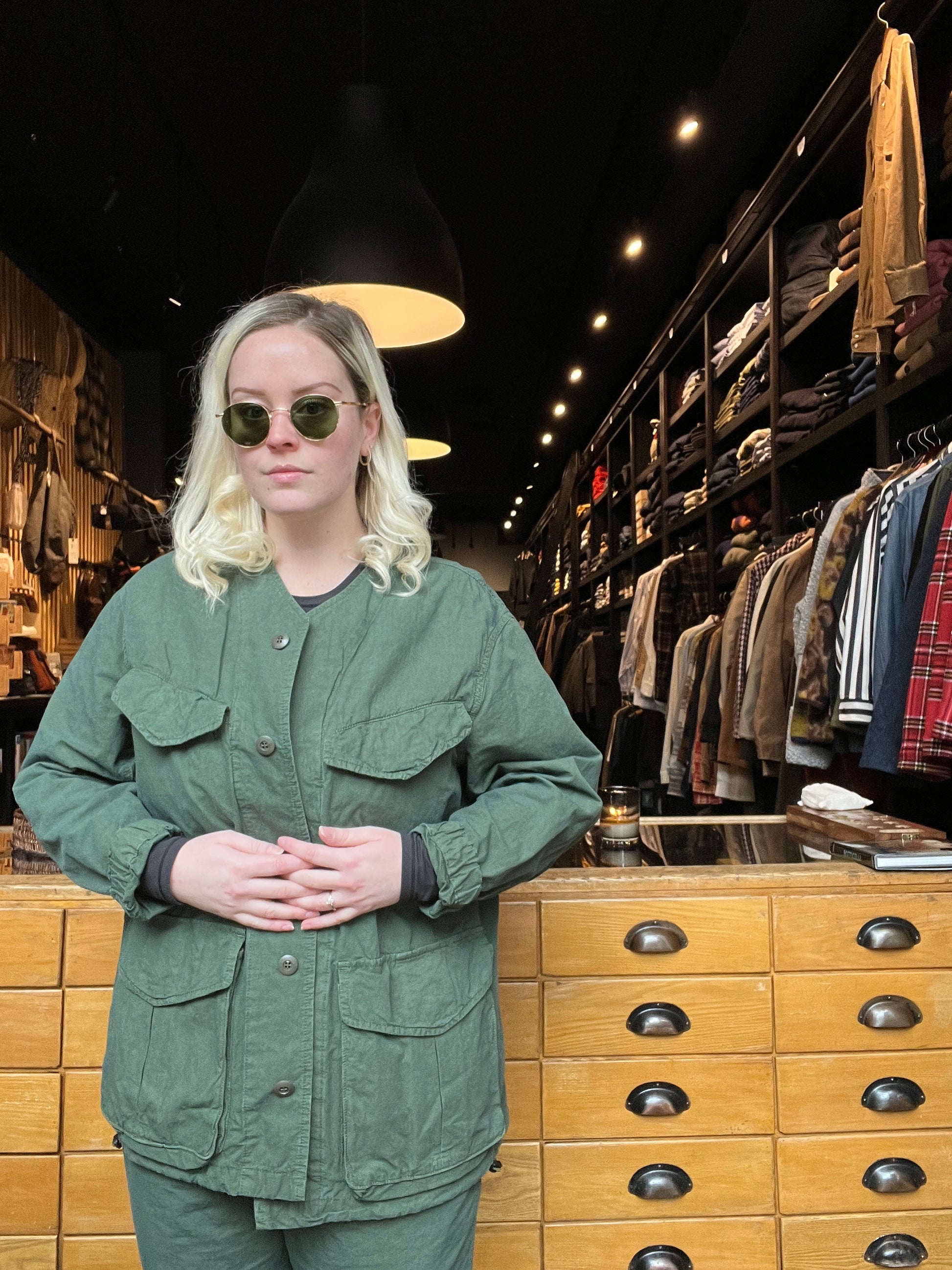 Collarless Fatigue Jacket