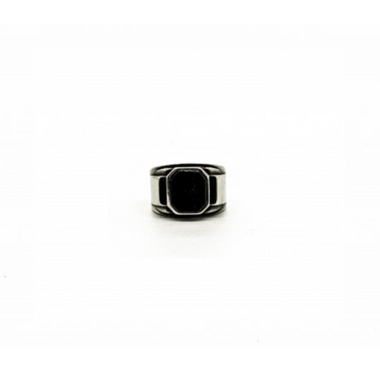 B104 Bague Chevalière Onyx Octagon