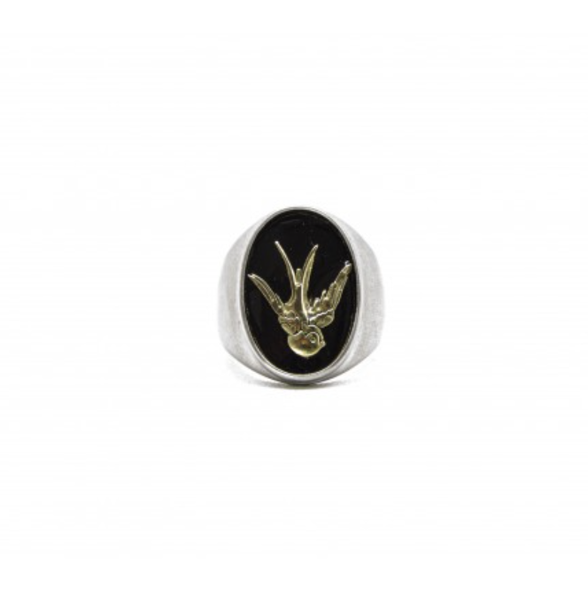B125 Bague Chevalière "Sparrow" Laiton