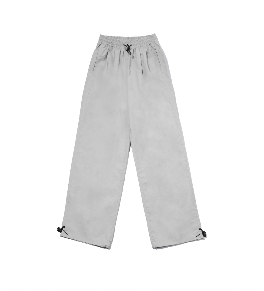 Two Tuck Wide Nylon Pants