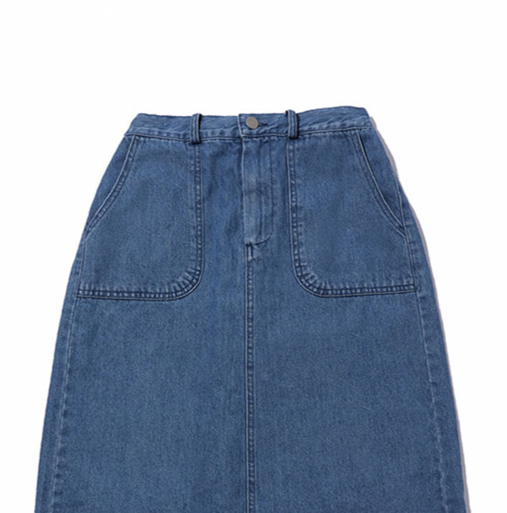 Recycled Denim Fatigue Skirt