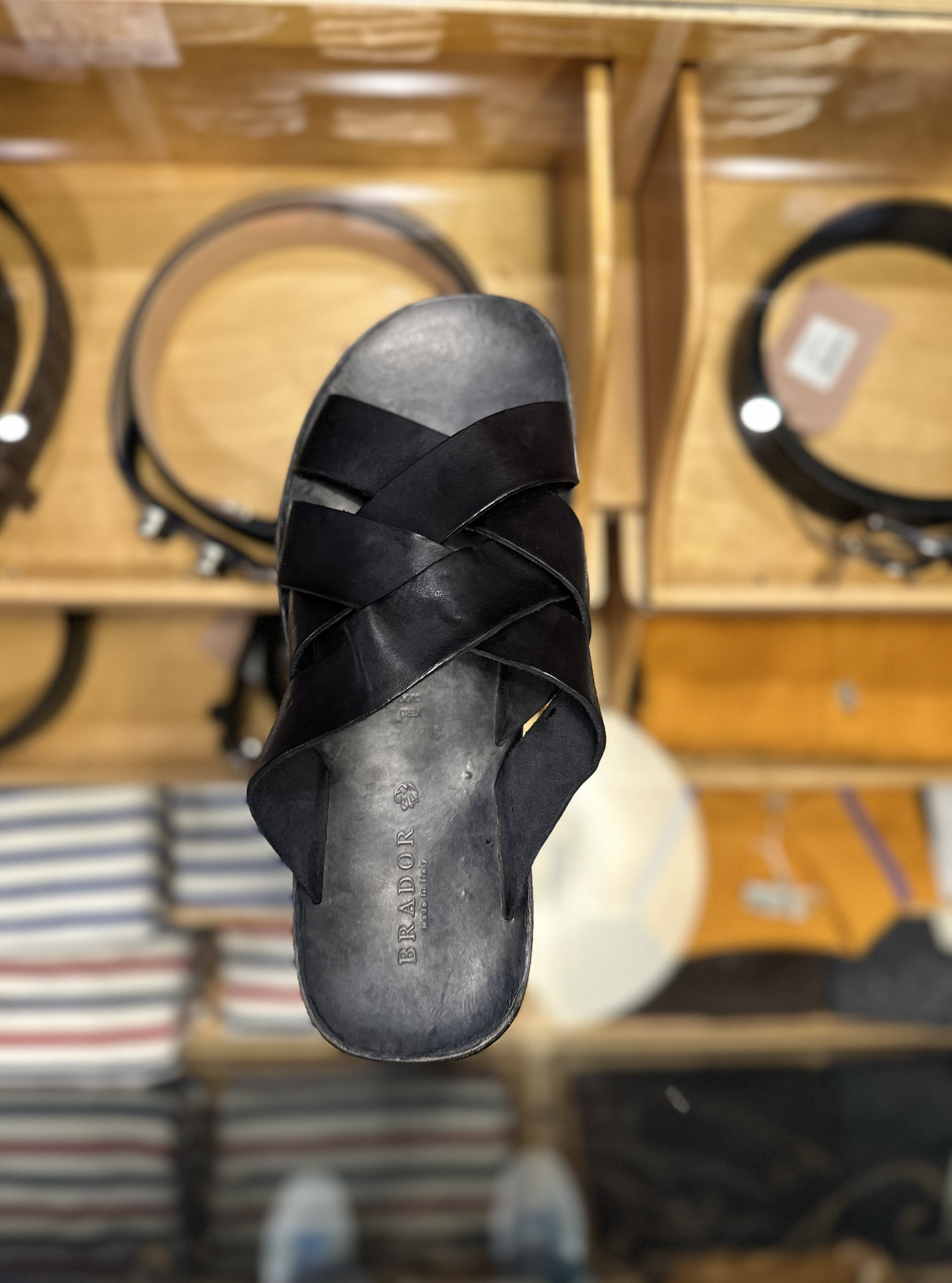46620 Men's Upper Tcapo Nero Sandal
