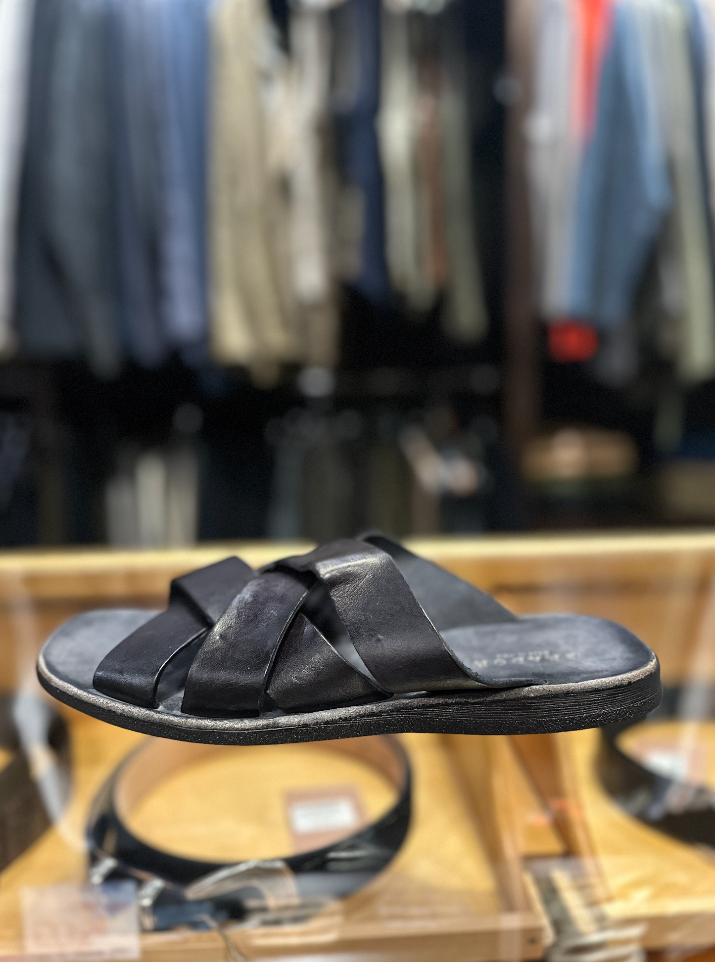 46620 Men's Upper Tcapo Nero Sandal