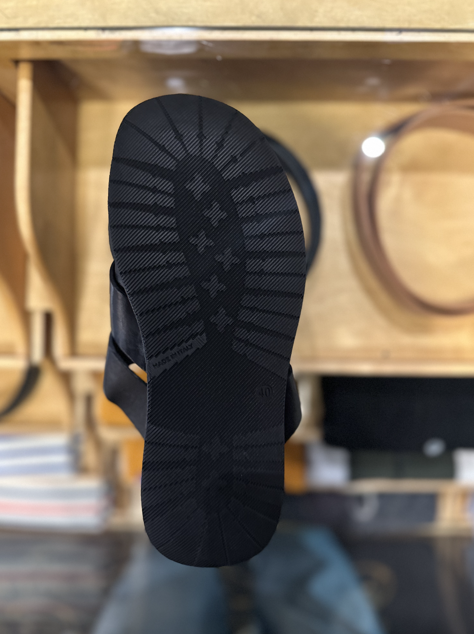 46620 Men's Upper Tcapo Nero Sandal