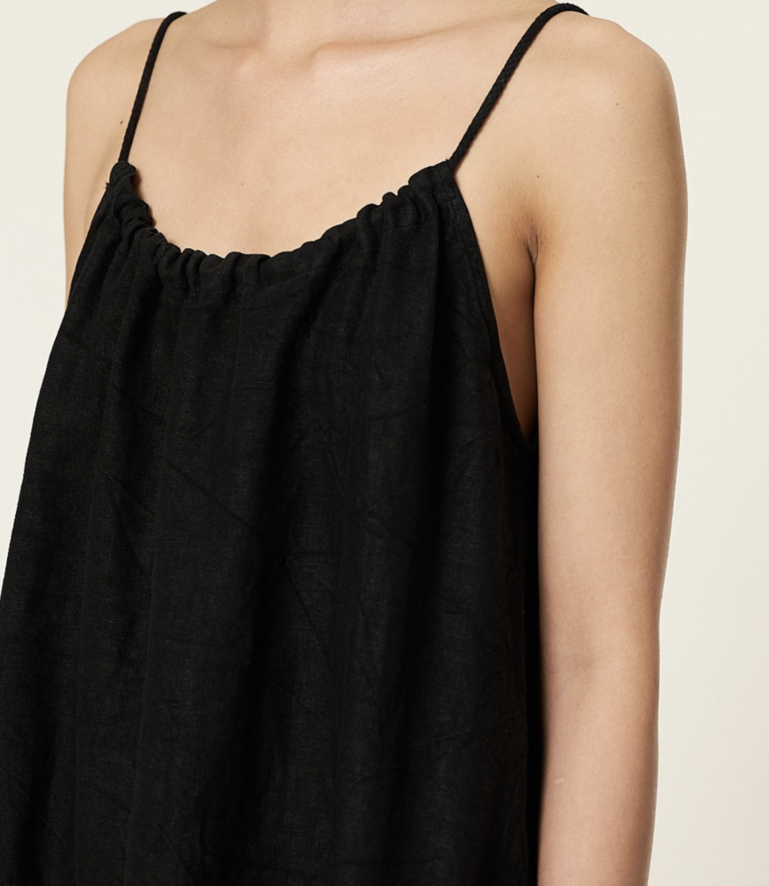 Dress02 Organic Linen Strap Dress
