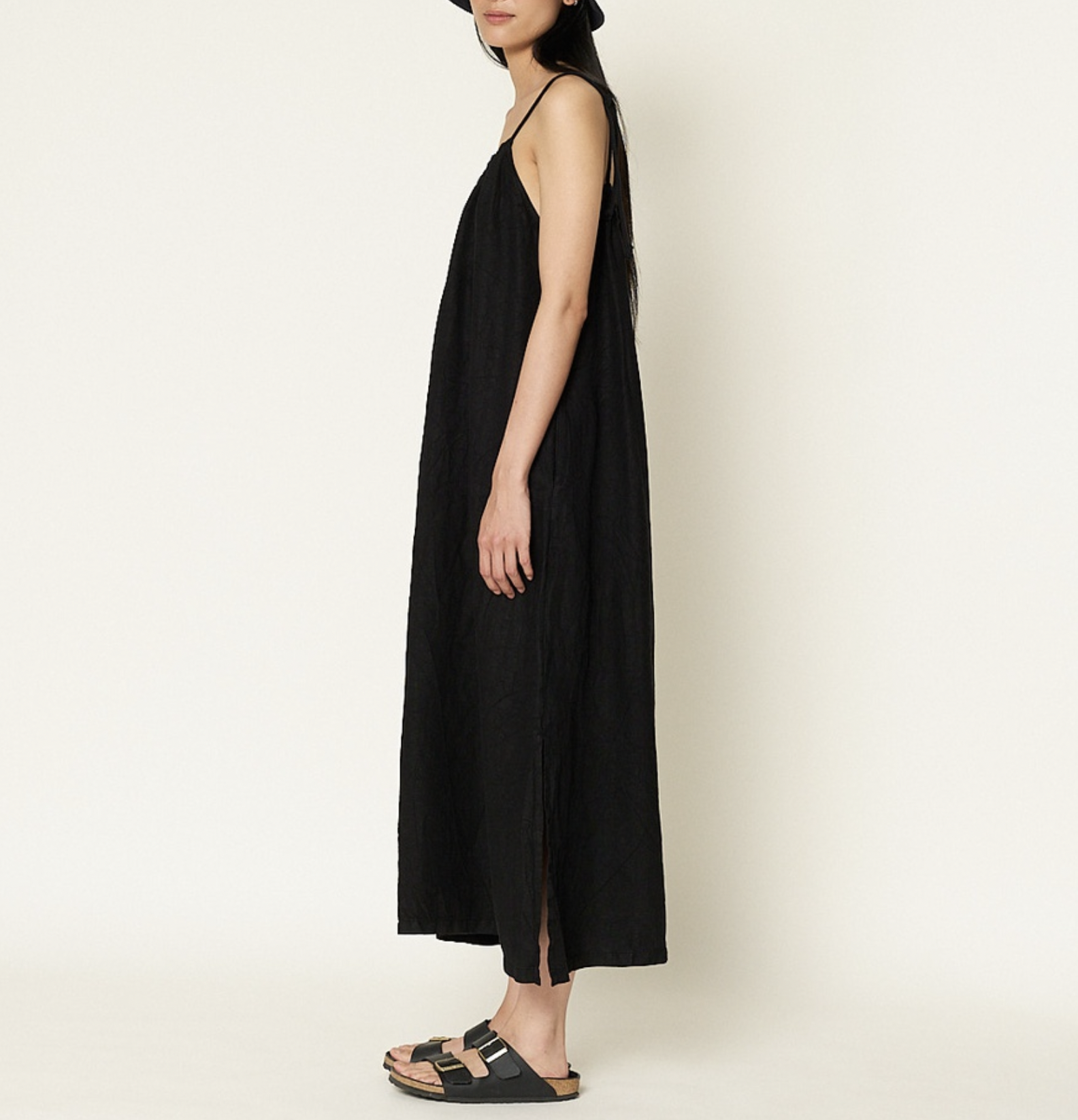 Dress02 Organic Linen Strap Dress
