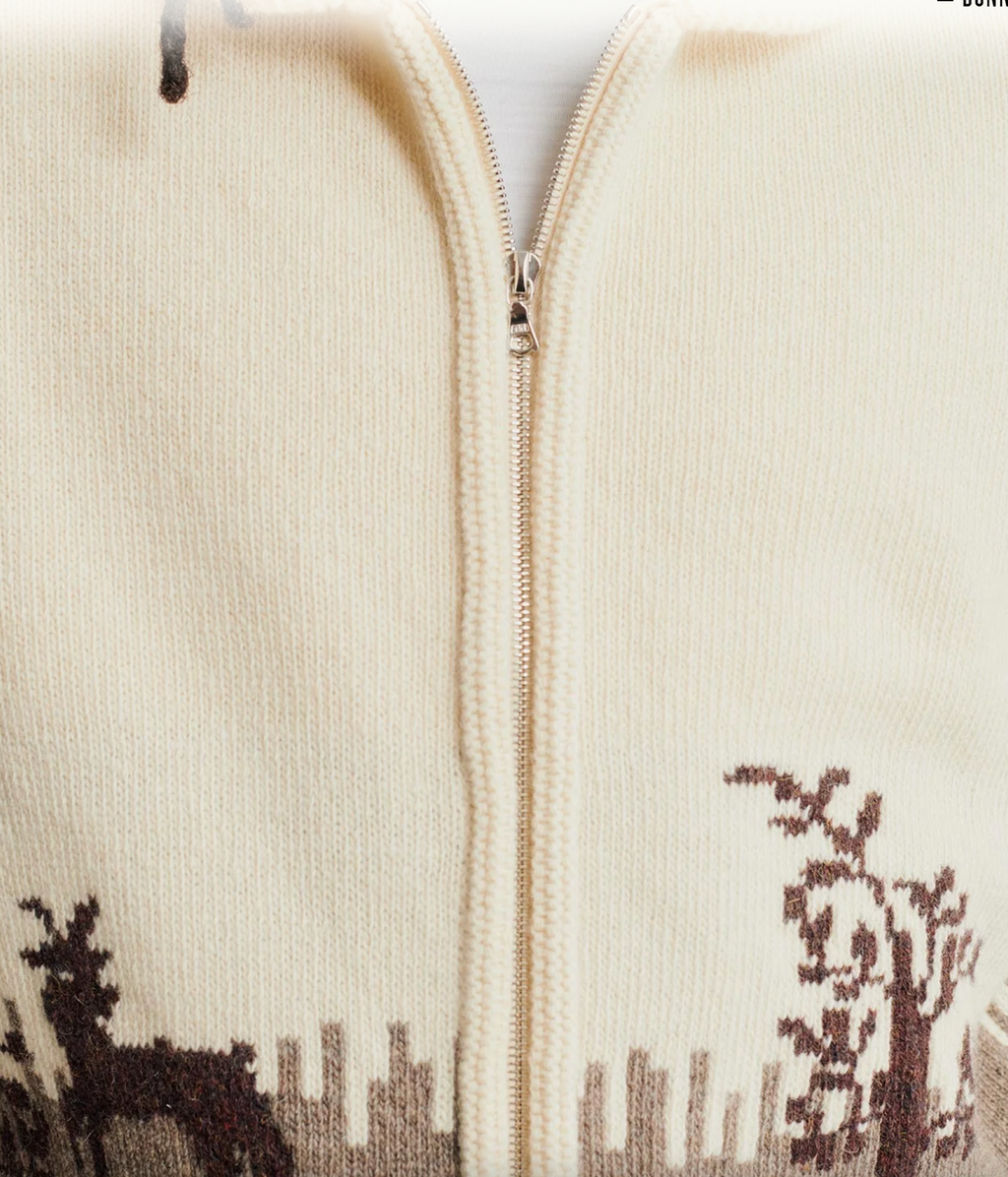 MA43 Jacquard Zipped Sweater
