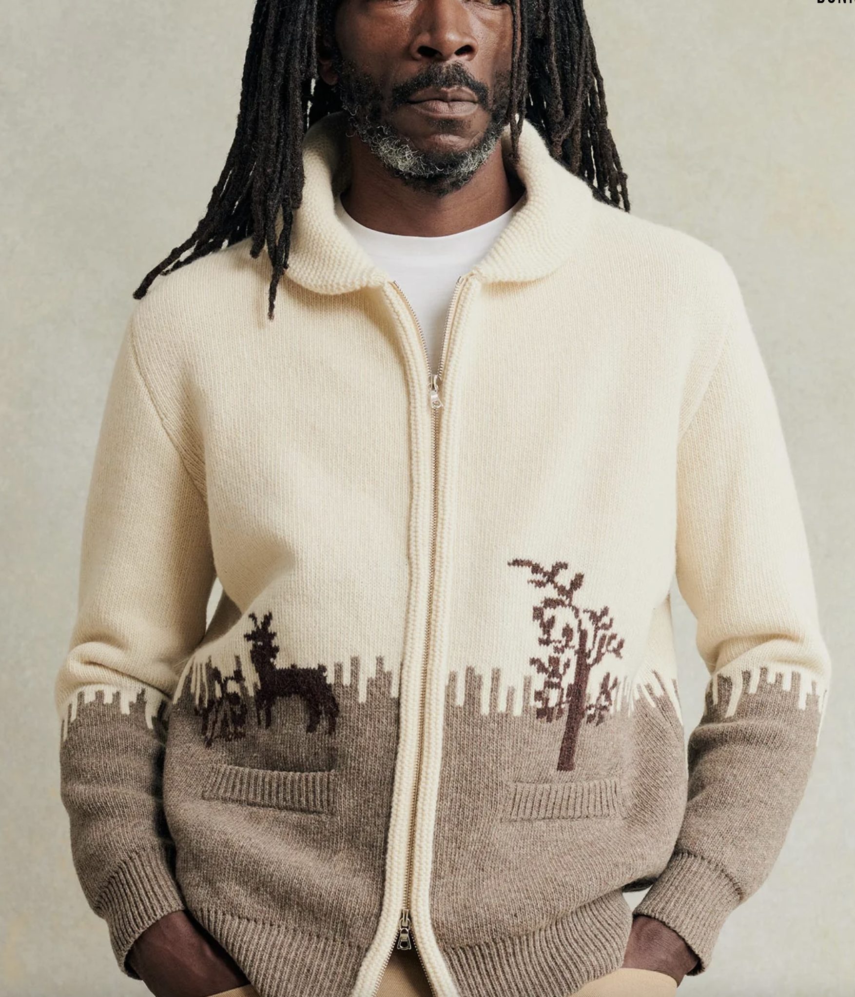 MA43 Jacquard Zipped Sweater