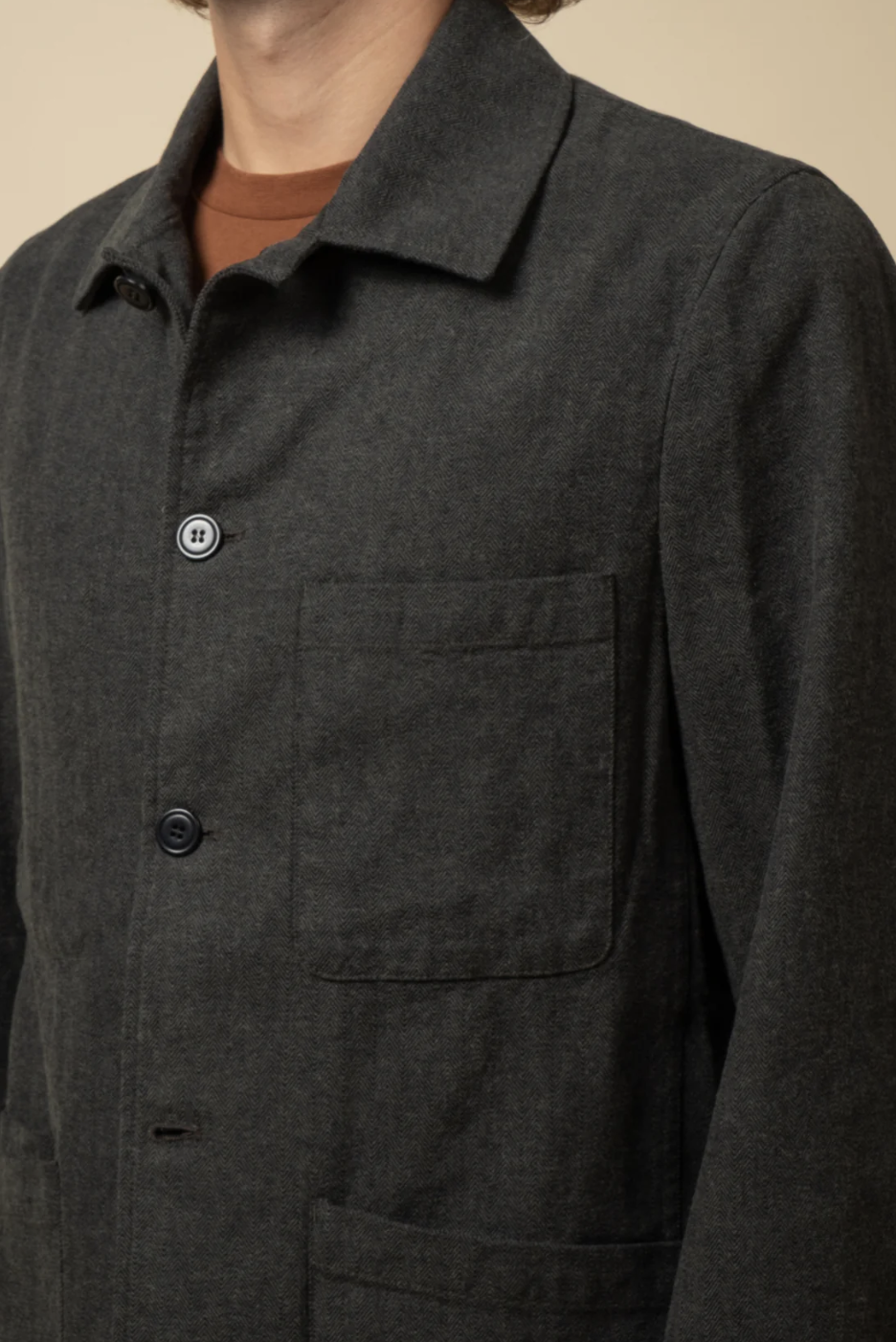 Brewer Jacket Wool Herringbone