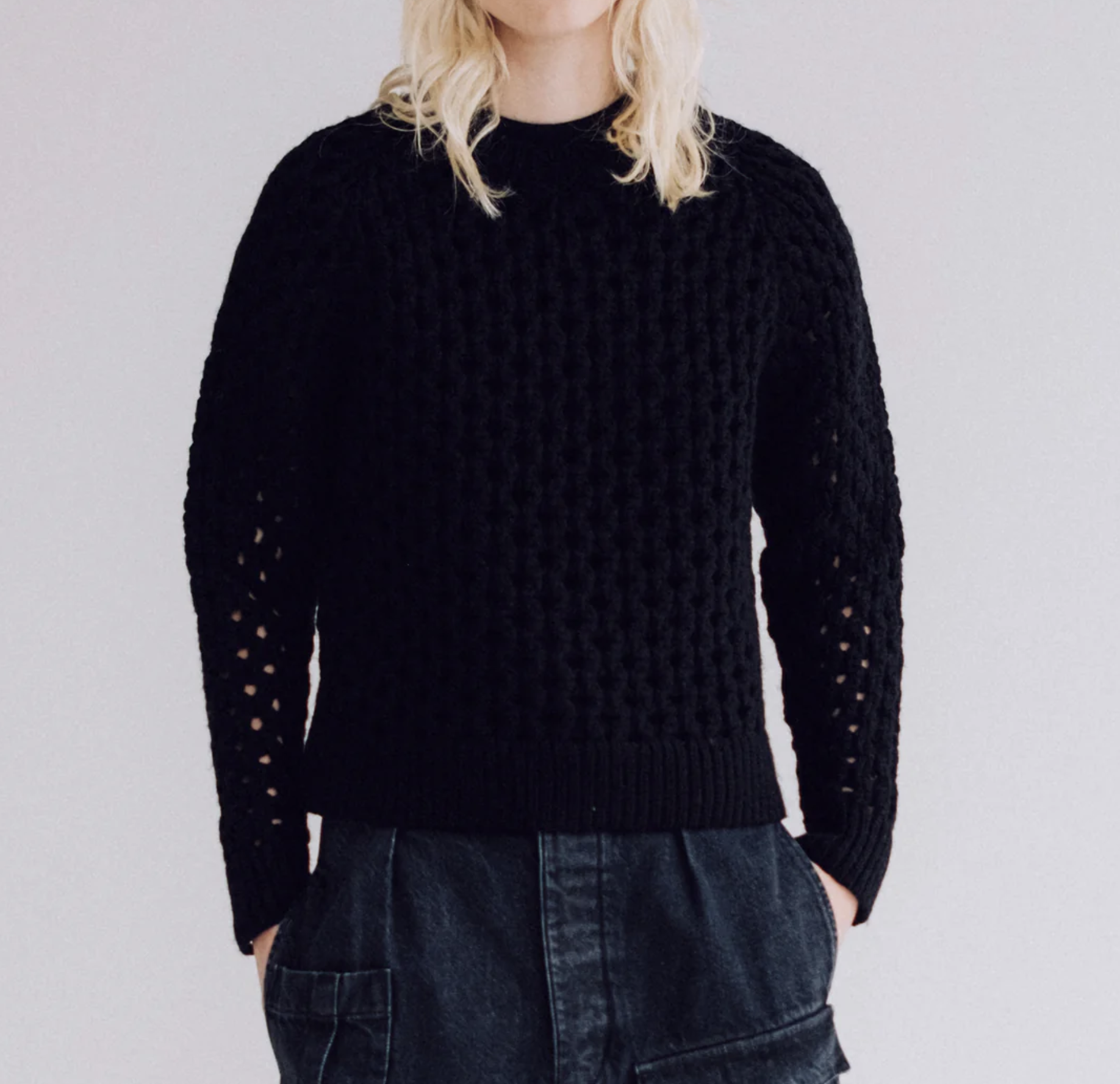 Fisherman Yarn Poesie Knit Crewneck Sweater