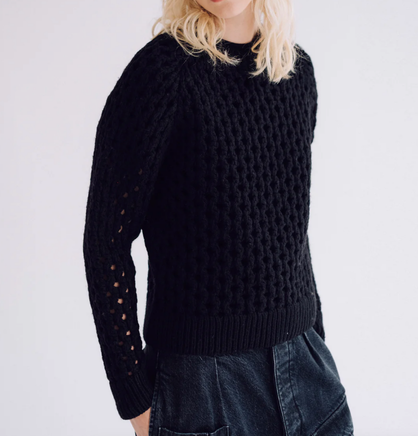 Fisherman Yarn Poesie Knit Crewneck Sweater