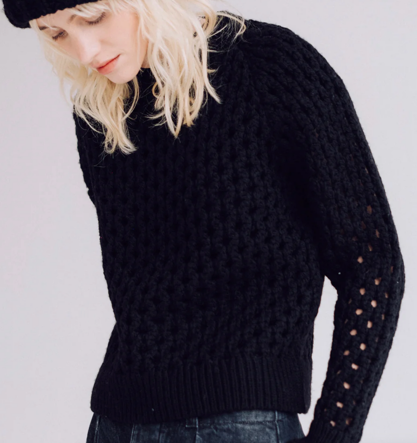 Fisherman Yarn Poesie Knit Crewneck Sweater