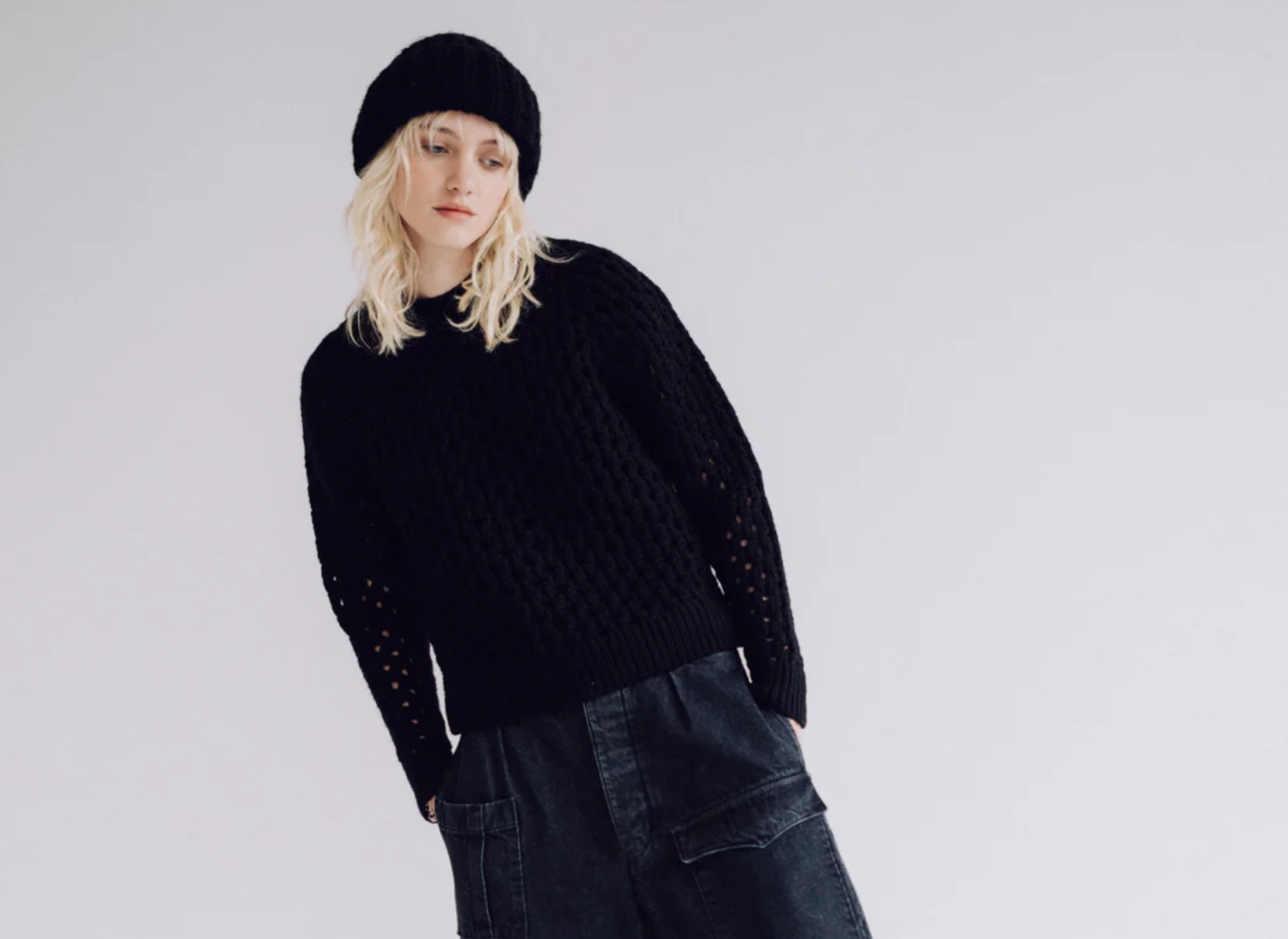 Fisherman Yarn Poesie Knit Crewneck Sweater