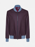 Wool Pinstripe Bomber Jacket