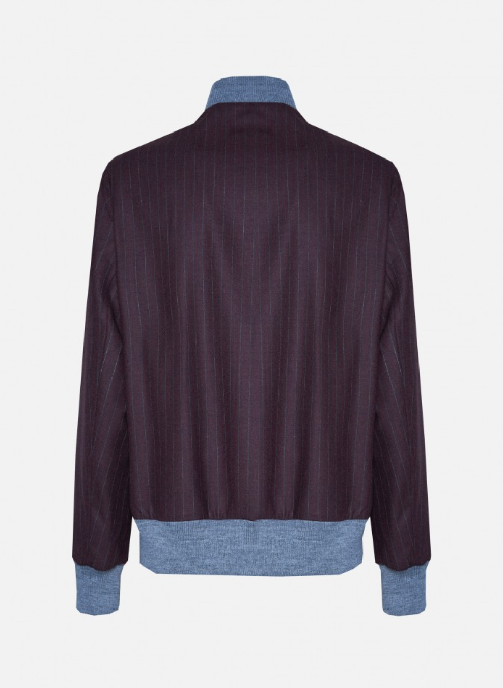 Wool Pinstripe Bomber Jacket