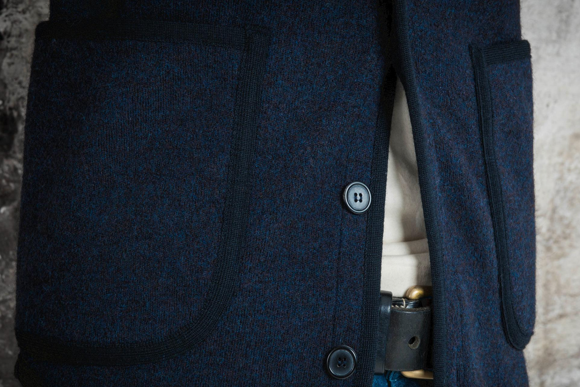 Men's Wool Knit Officer Vest