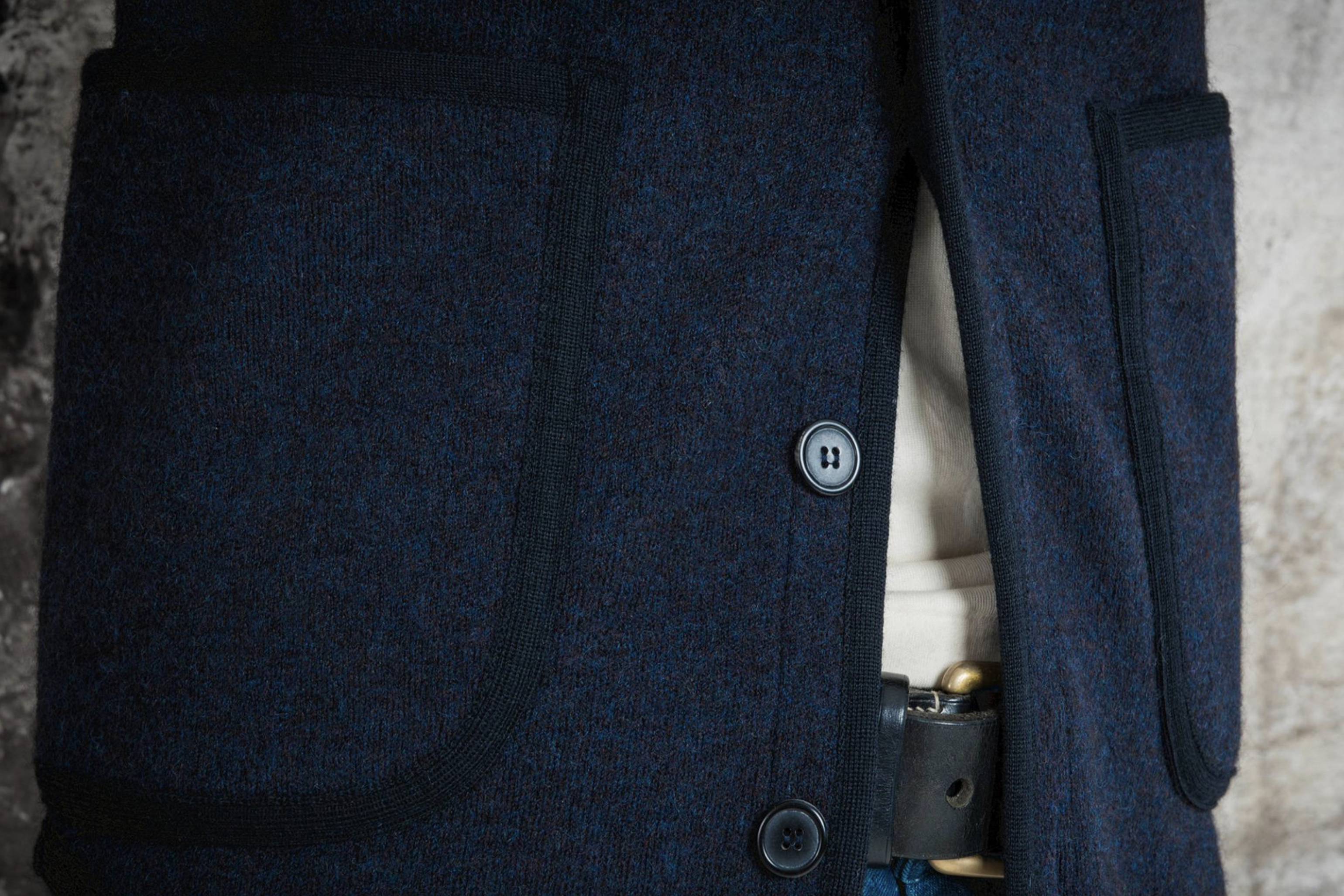 Men's Wool Knit Officer Vest