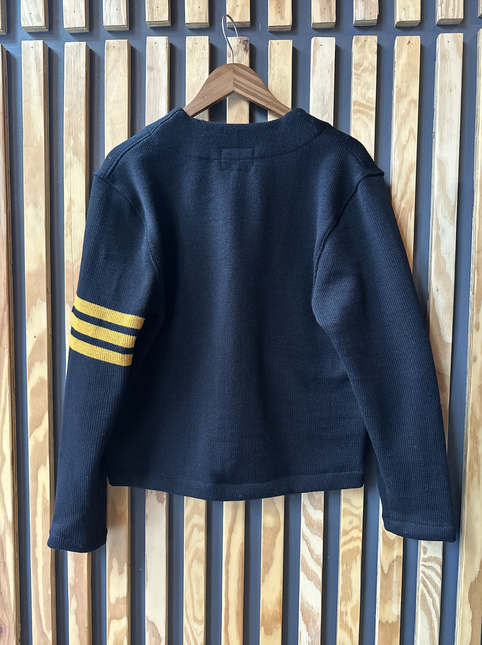 Slouchy Varsity Cardigan Sweater