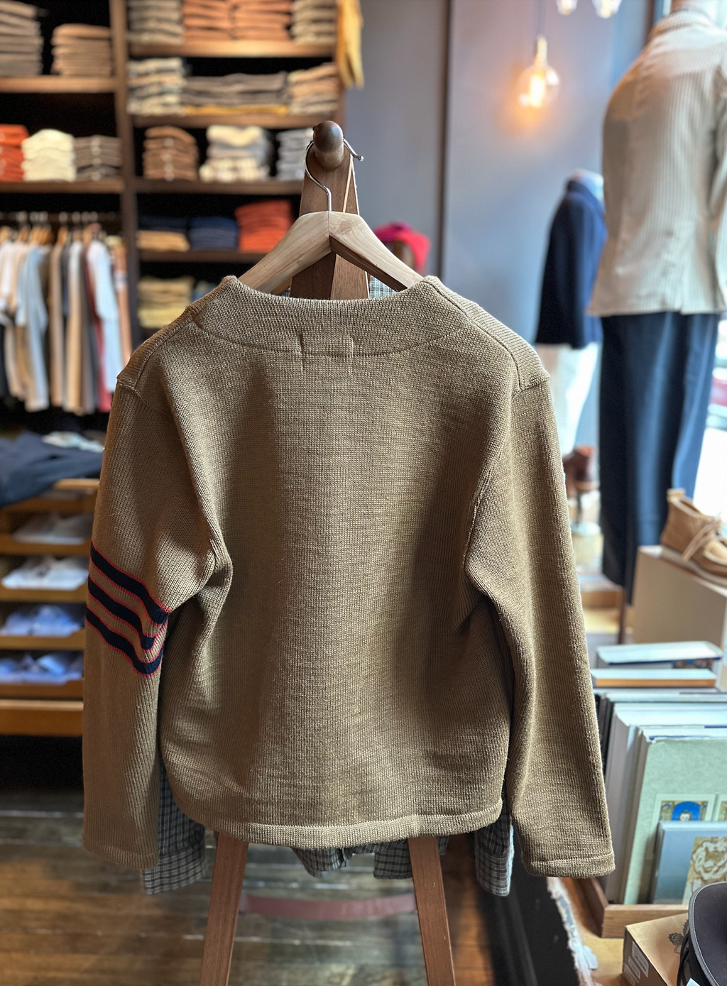 Slouchy Varsity Cardigan Sweater
