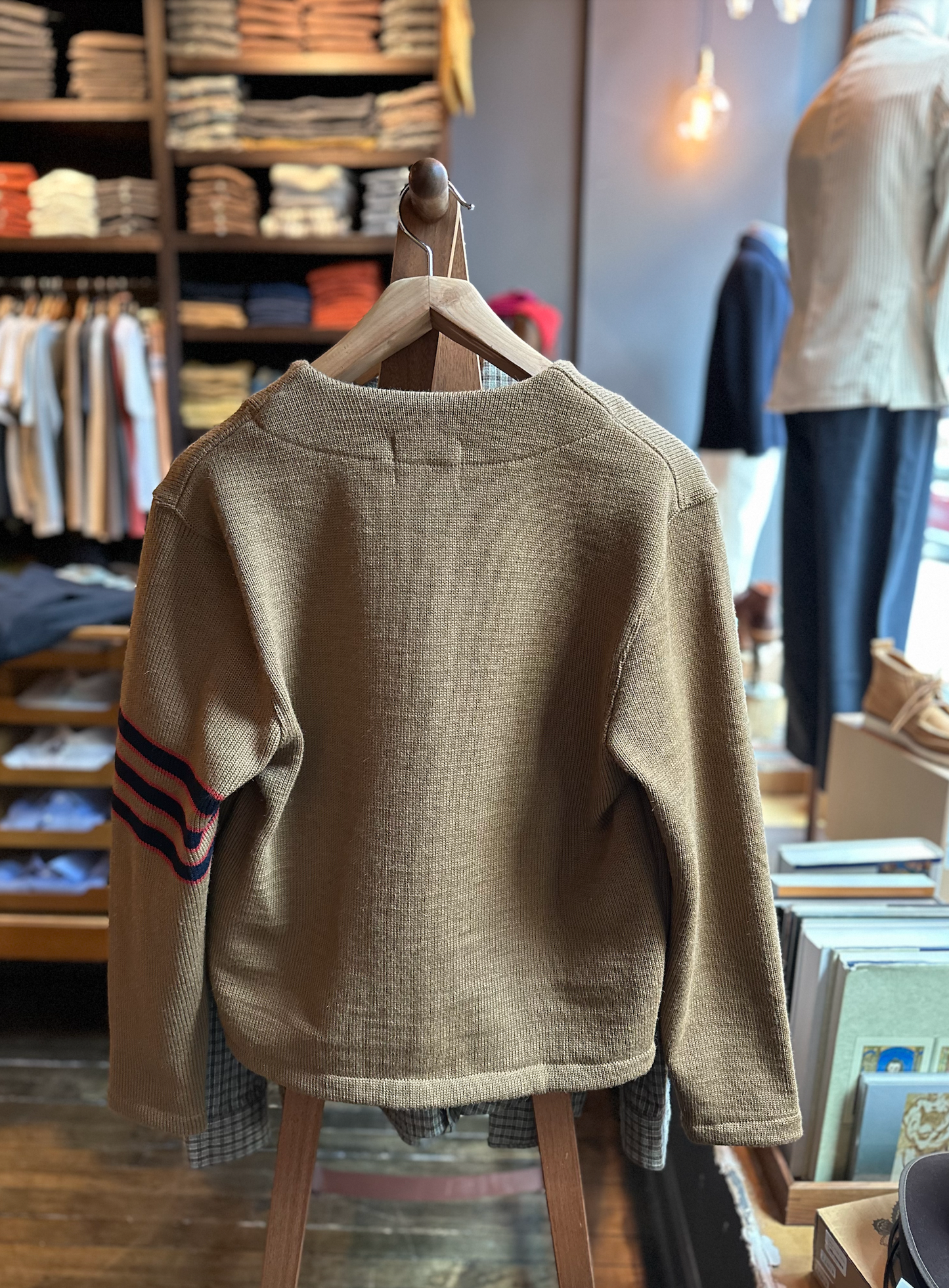 Slouchy Varsity Cardigan Sweater