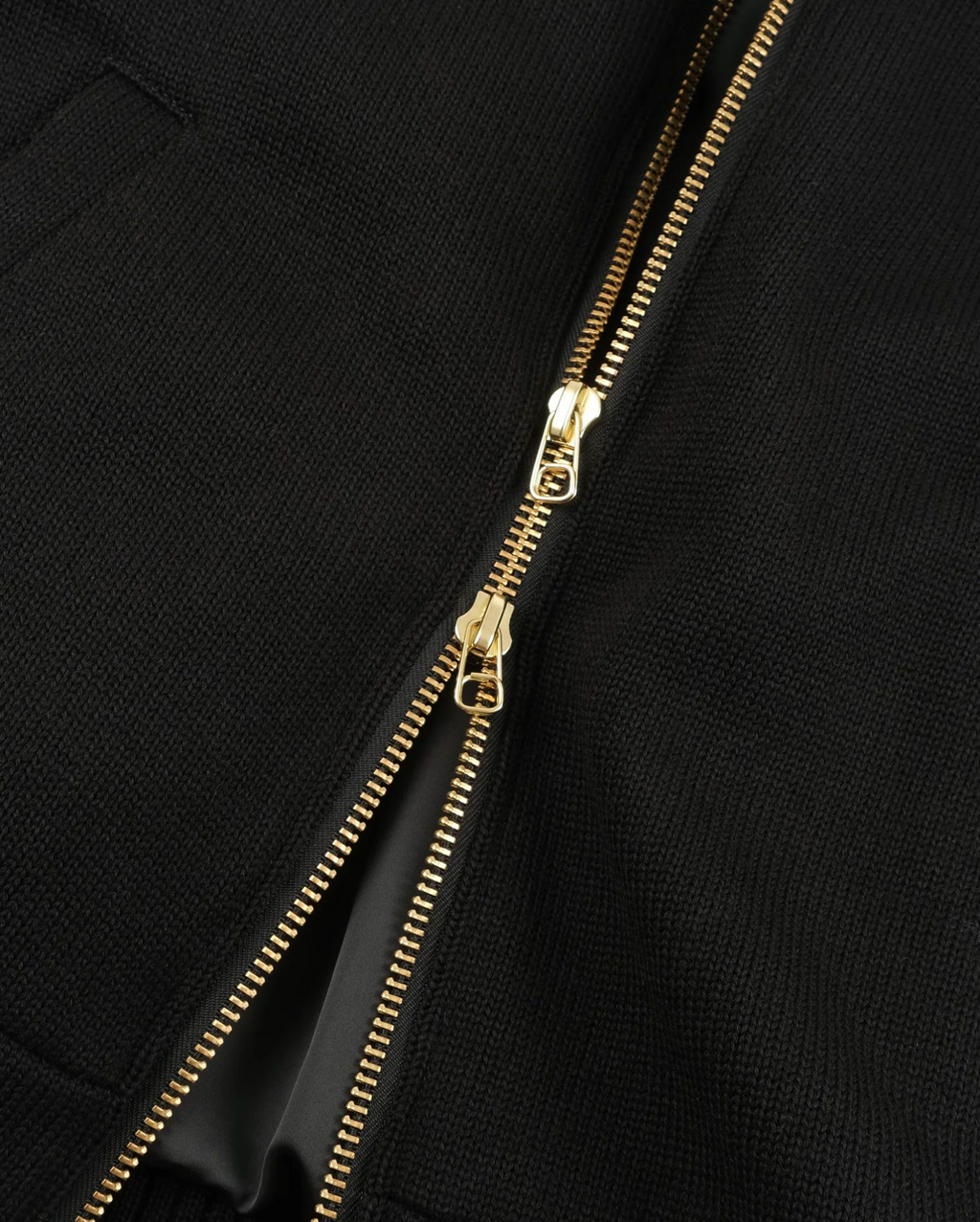 Full Throttle Striped Moto Wool Hoodie
