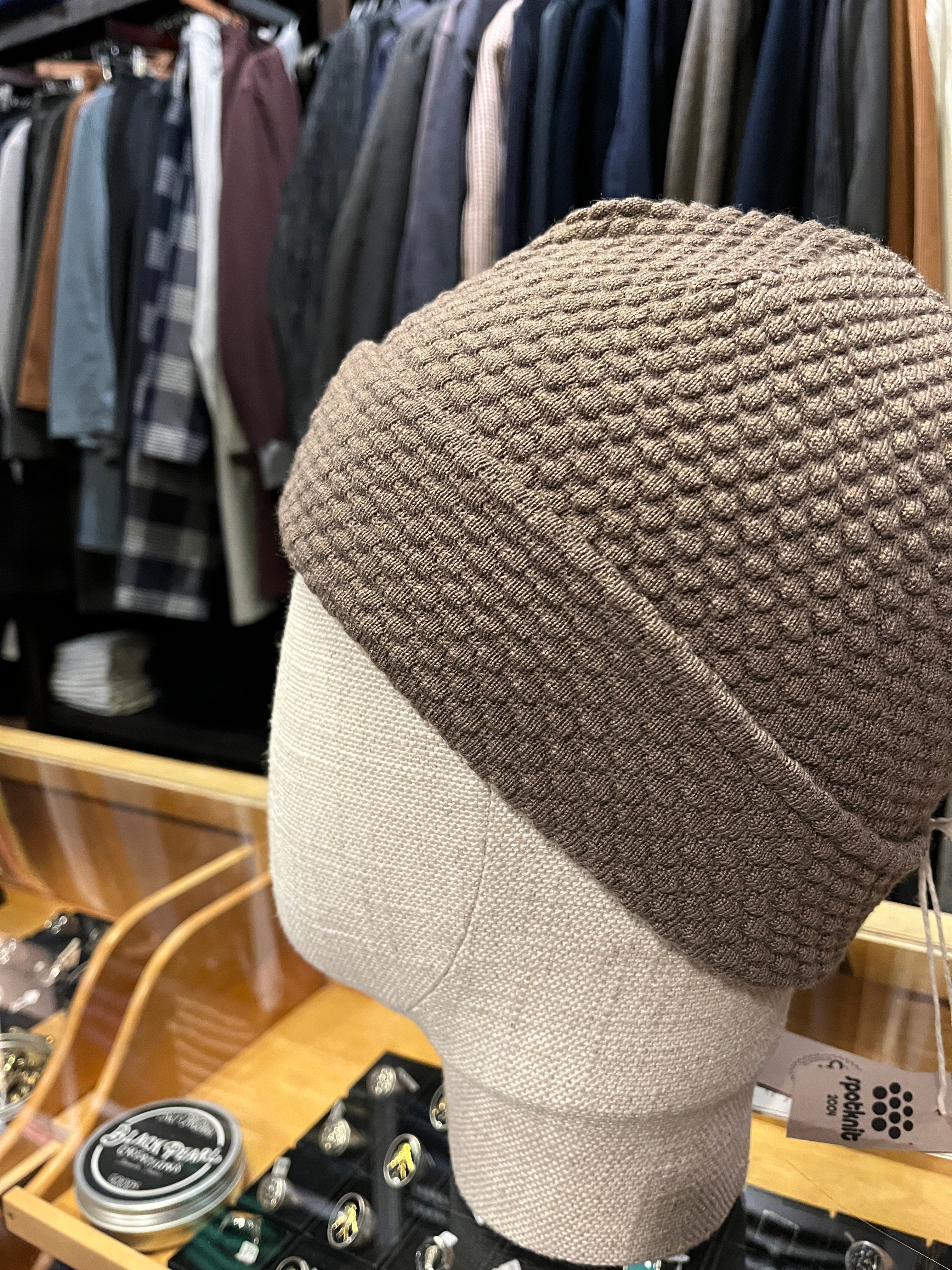 Spot Knit Wool Beanie