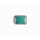 B50 Bague Étain Sable Turquoise